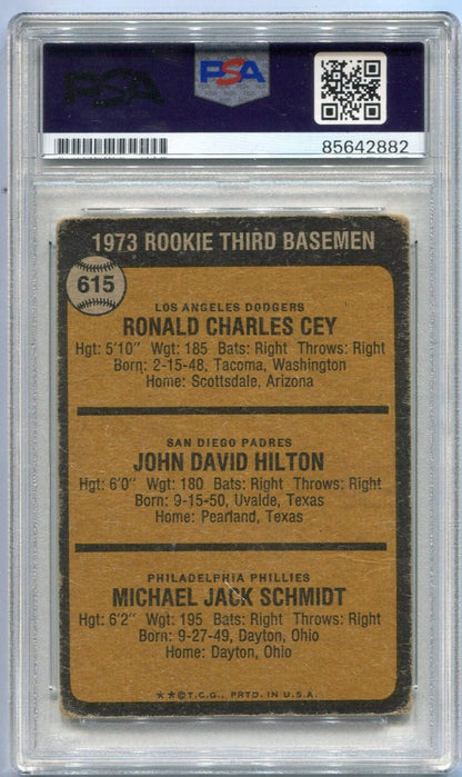 Mike Schmidt "Hof 95" Autographed 1973 Topps Rookie Card Psa/Dna Certified