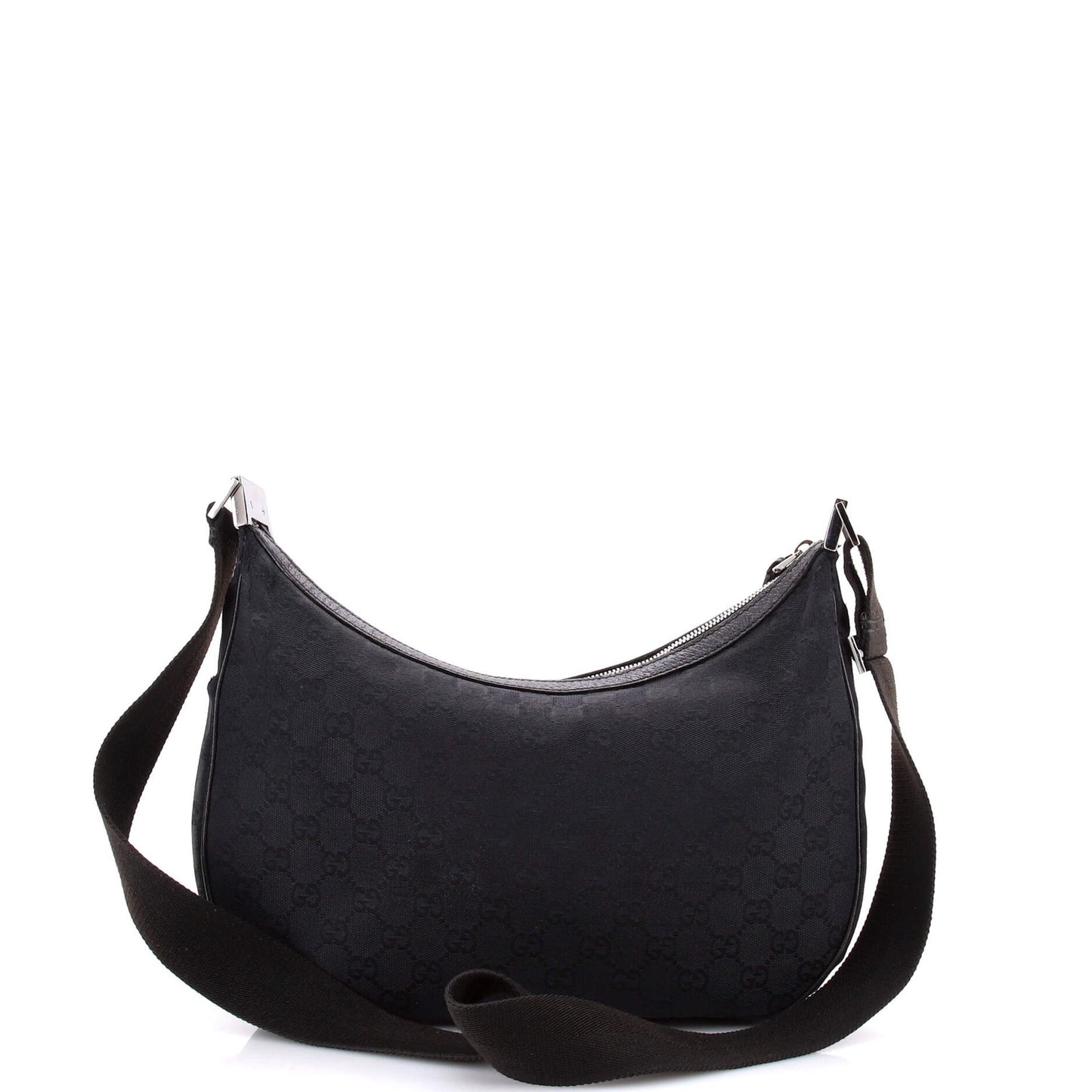 Gucci Saddle Zip Messenger Bag Gg Canvas With Leather Medium