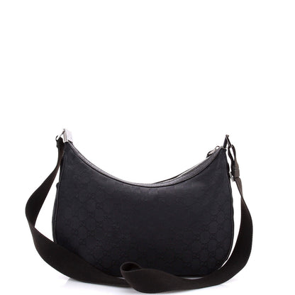 Gucci Saddle Zip Messenger Bag Gg Canvas With Leather Medium