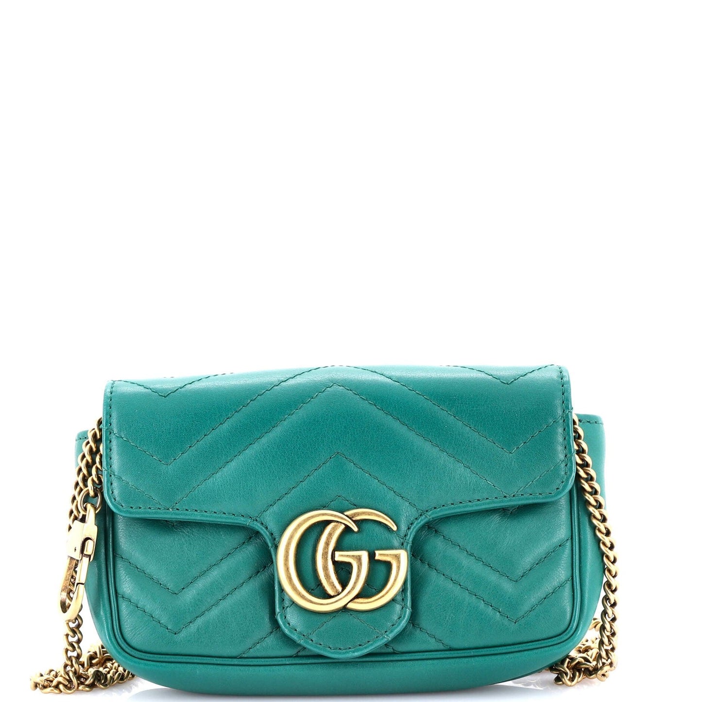 Gucci Gg Marmont Flap Bag Matelasse Leather Super Mini