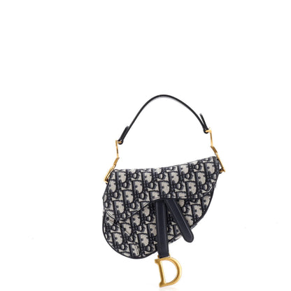 Christian Dior Saddle Handbag Oblique Canvas Mini