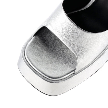 Versace Women'S Medusa Aeternitas Platform Sandals Leather