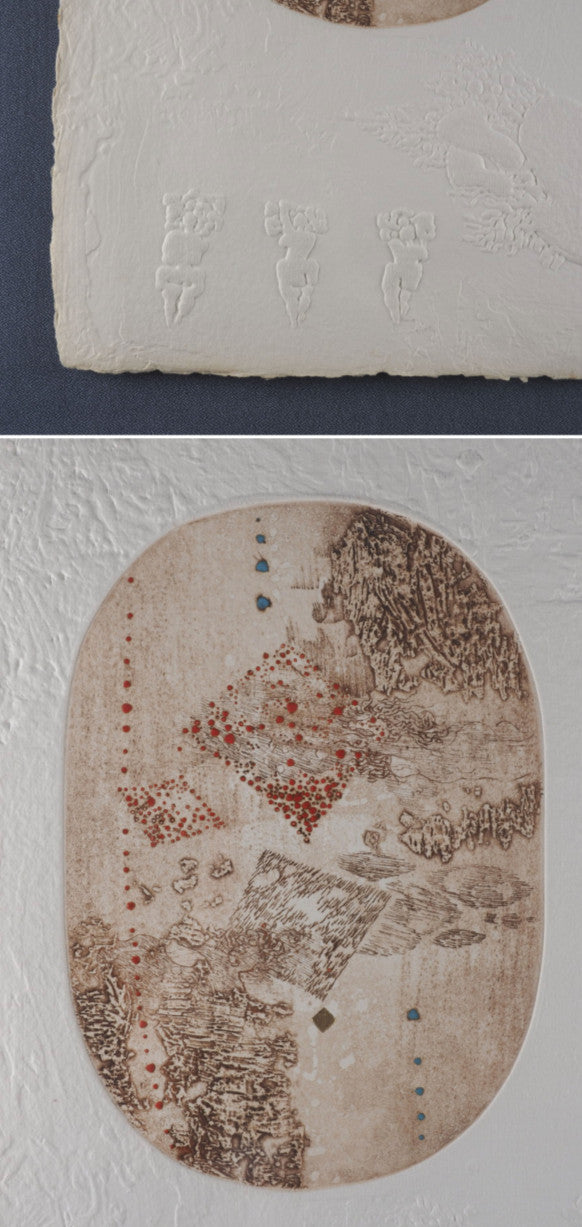 Hoi Lebadang  Embossed Etching Ea Signed Large Mixed Media With Case 6767Cm