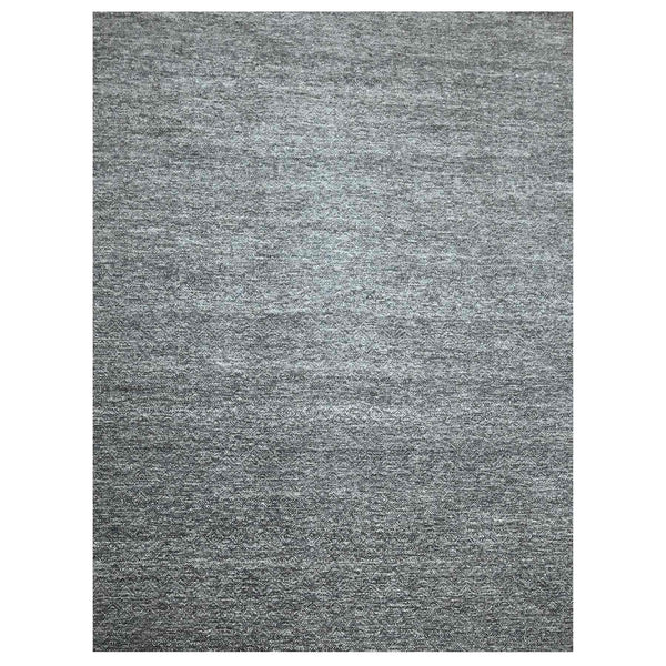 9'X12'2" Carbon Gray Kohinoor Herat Pattern Hand Knotted Soft Wool Rug