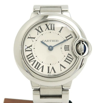 Cartier Baron Blue Sm W69010Z4 Blue Case Size 28Mm Ladies Used Watch #72321