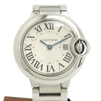Cartier Baron Blue Sm W69010Z4 Blue Case Size 28Mm Ladies Used Watch #72321