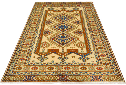 Handmade Oriental Rug Geometric Tribal Design