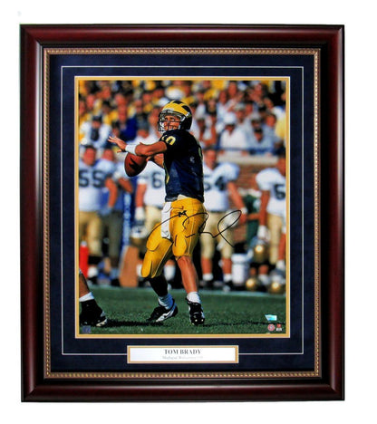 Tom Brady Michigan Signed/Autographed 16X20 Photo