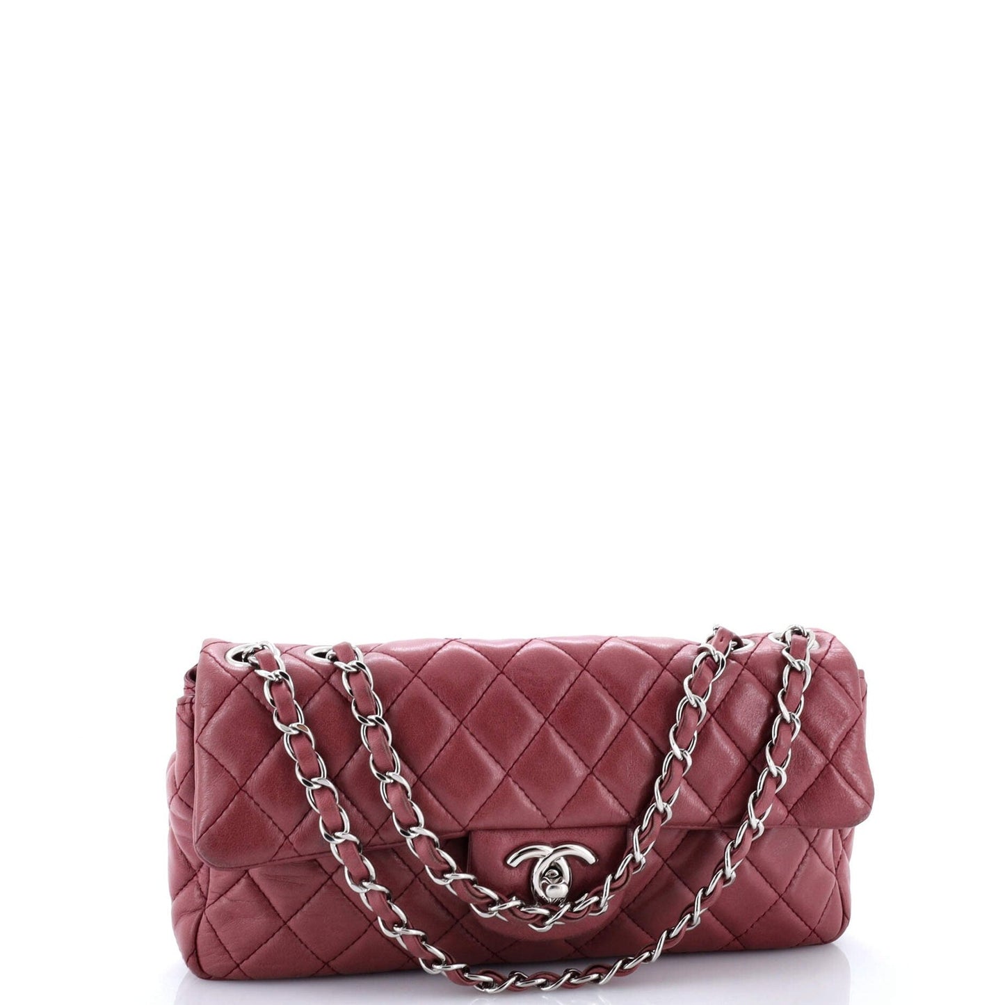 Chanel Classic Single Flap Bag Quilted Lambskin East West