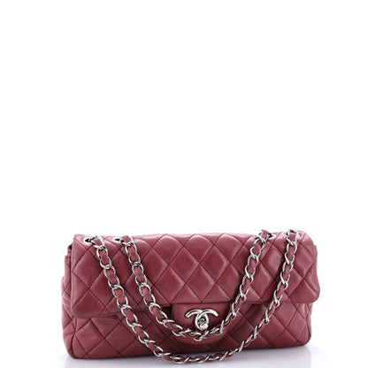 Chanel Classic Single Flap Bag Quilted Lambskin East West