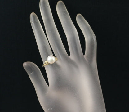 Mikimoto Ring Akoya Pearl 8.9Mm Us6-6.25 18K 750 Yellow Gold