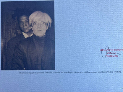 Andy Warhol X Jean-Michel Basquiat Lithograph Coa Signed Numbered 180Ex