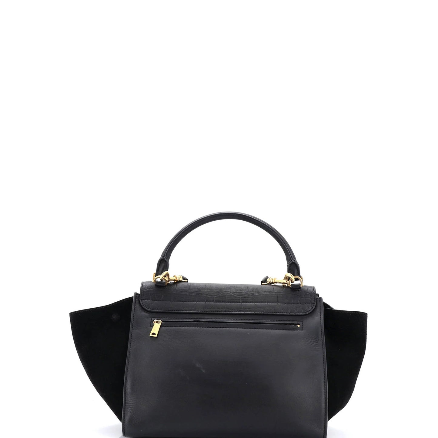 Celine Trapeze Bag Crocodile Embossed Leather Medium