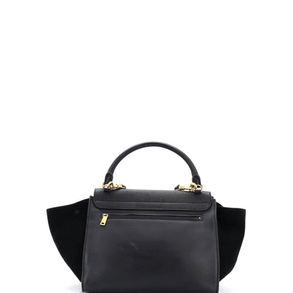 Celine Trapeze Bag Crocodile Embossed Leather Medium