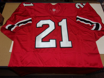 Deion Sanders Atlanta Falcons Red Hof