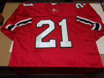 Deion Sanders Atlanta Falcons Red Hof