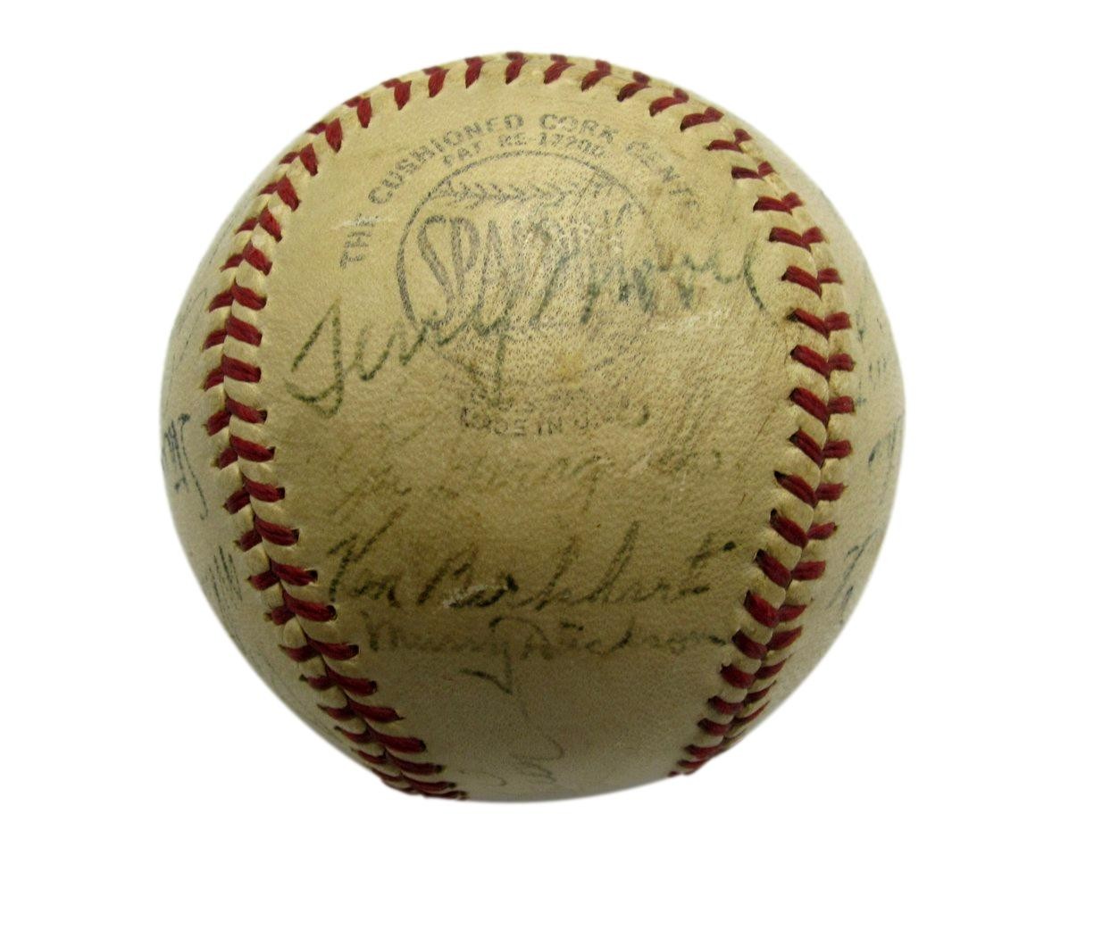 1947 St Louis Cardinals Team Signed Baseball (23) Stan Musial Hof Beckett Bas 14