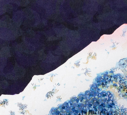 Munenori Makino Snow Peaks 1993 Japanese Woodblock Print Ed.165/250 Signed