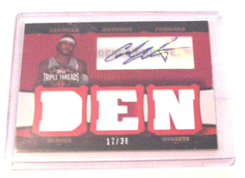 Carmelo Anthony 07 Topps Threads Game  Triple