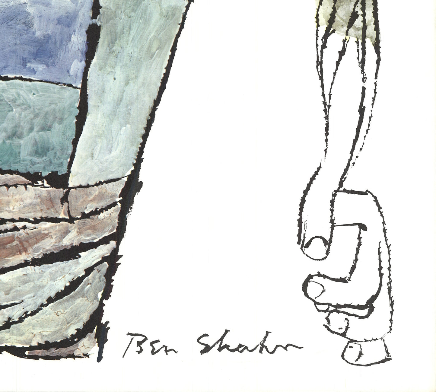 Ben Shahn Graphics " Lithograph Modernism Multicolor Blue Red Gr