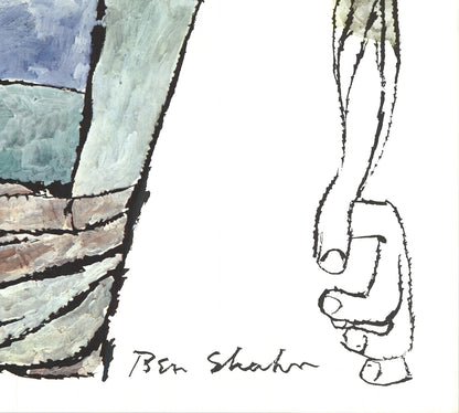 Ben Shahn Graphics " Lithograph Modernism Multicolor Blue Red Gr