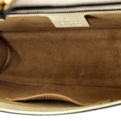 Gucci Sylvie Shoulder Bag Embroidered Leather Small