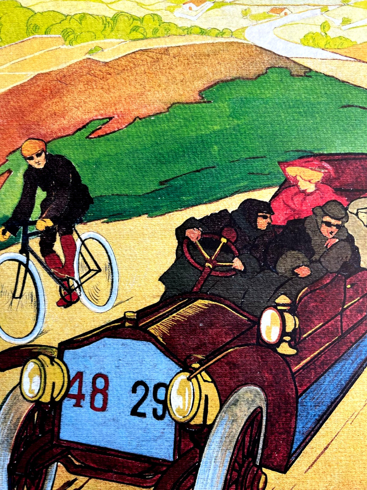 Umberto Boccioni Lithograph Coa Signed Pen Numbered 180Ex