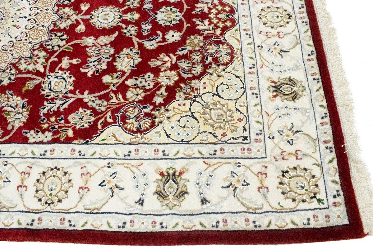 4X6 Ft Handmade Indo-Nain Oriental Rug Classic