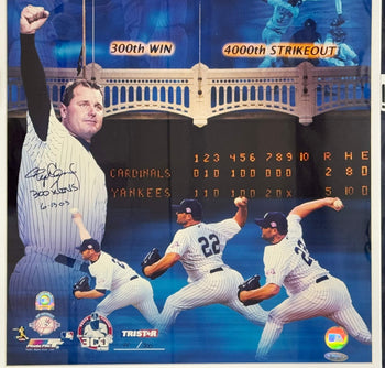 Roger Clemens Autographed Yankees 16X20 Framed Baseball Photo (Tristar)
