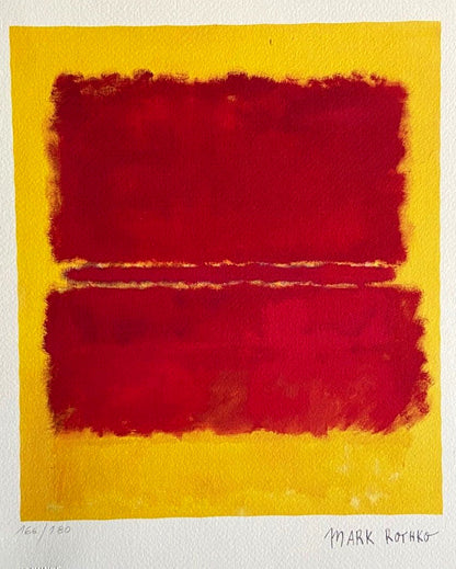 Mark Rothko Lithograph Coa Signed Op Numbered Stamp