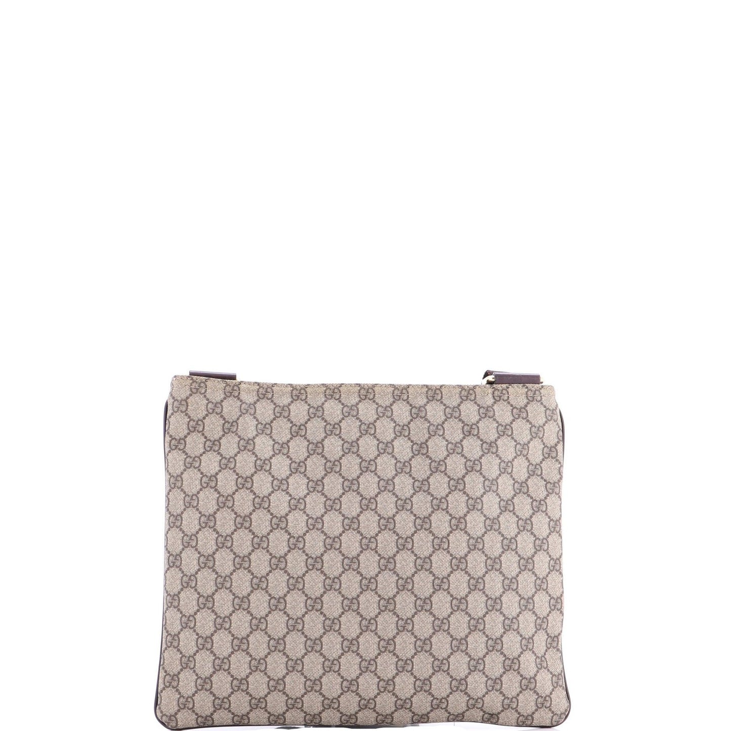 Gucci Zip Top Messenger Bag Gg Coated Canvas Large