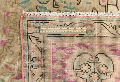 Handmade Distressed Antique Oriental Rug Floral