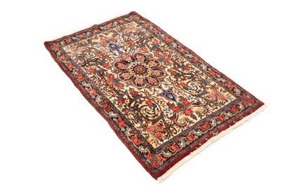 3X5 Ft Vintage Oriental Rug Floral Tribal Design