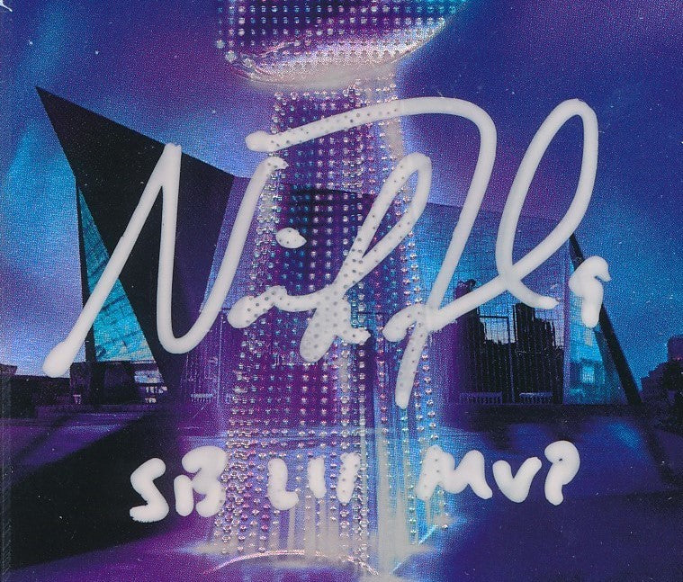 Nick Foles Signed/Inscr 2018 Super Bowl 52 Lii Full Ticket Psa/Dna Auto 9 190094