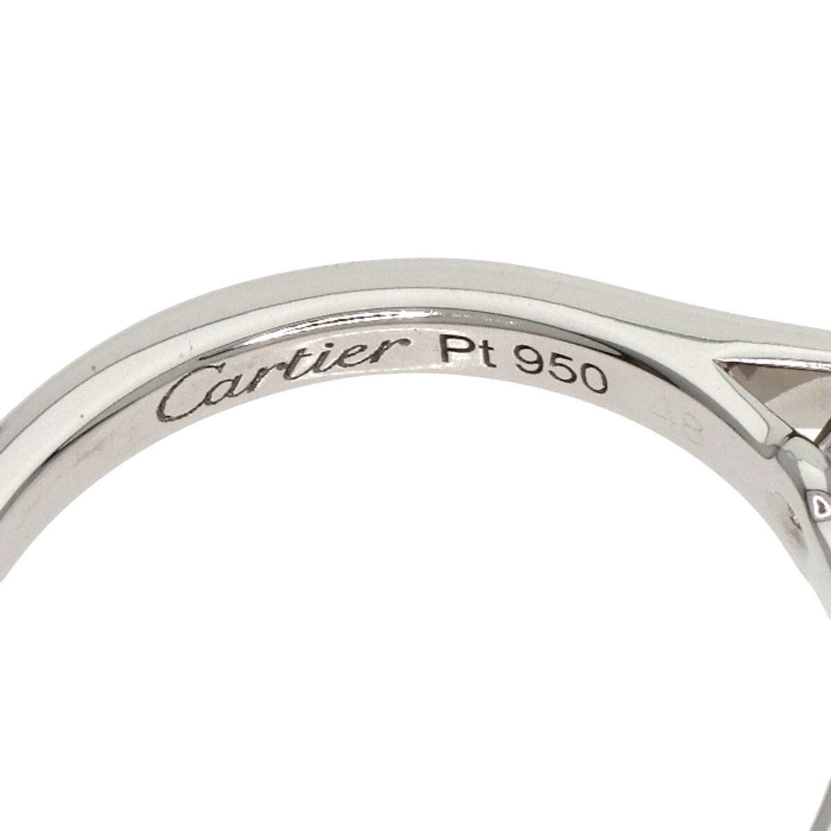 Cartier Ring Solitaire 1P Diamond Platinum Pt950
