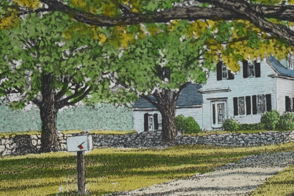 Carol Collette Original Hand-Colored Etching Print "July" Signed Framed Usa