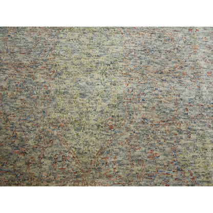 8'X10'2" Gray Modern Salt And Pepper Design Wool Hand Knotted Rug