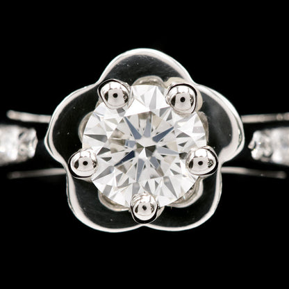 Chanel Camellia Ring Diamond Pt950 Us#3.25