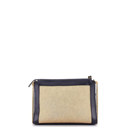 Gucci Dahlia Chain Shoulder Bag Leather With Canvas Small