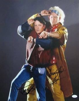 Michael J Fox/Christopher Lloyd Auto/Sign 16X20