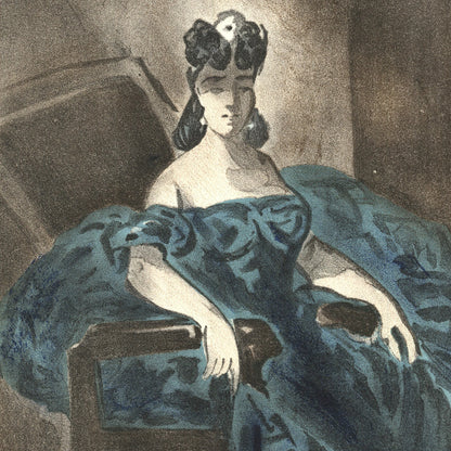 Lena Leclercq Les Femmes Dans L'Atelier Iii " Lithograph Vintage