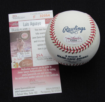 Luis Aguayo Signed/Auto Yankees 100Th Oml Baseball Jsa 186917