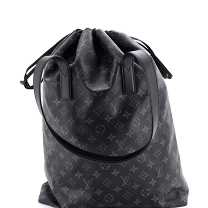 Louis Vuitton Cabas Light Drawstring Bag Monogram Eclipse Canvas