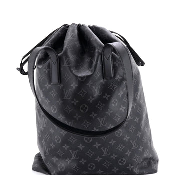 Louis Vuitton Cabas Light Drawstring Bag Monogram Eclipse Canvas
