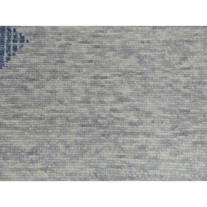 12'1"X18'4" Blue Art Deco Collection Wool Hand Knotted Oversized Rug