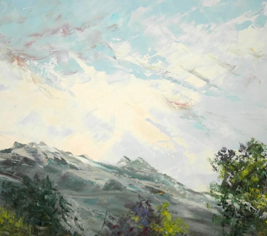 Original Oil Painting Pedro Jose Barcelona Spanish Landscape