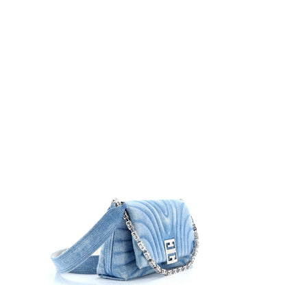 Givenchy 4G Soft Flap Bag Quilted Denim Small
