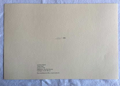 Jasper Johns Lithograph Met Museum Coa Numbered Limited Published