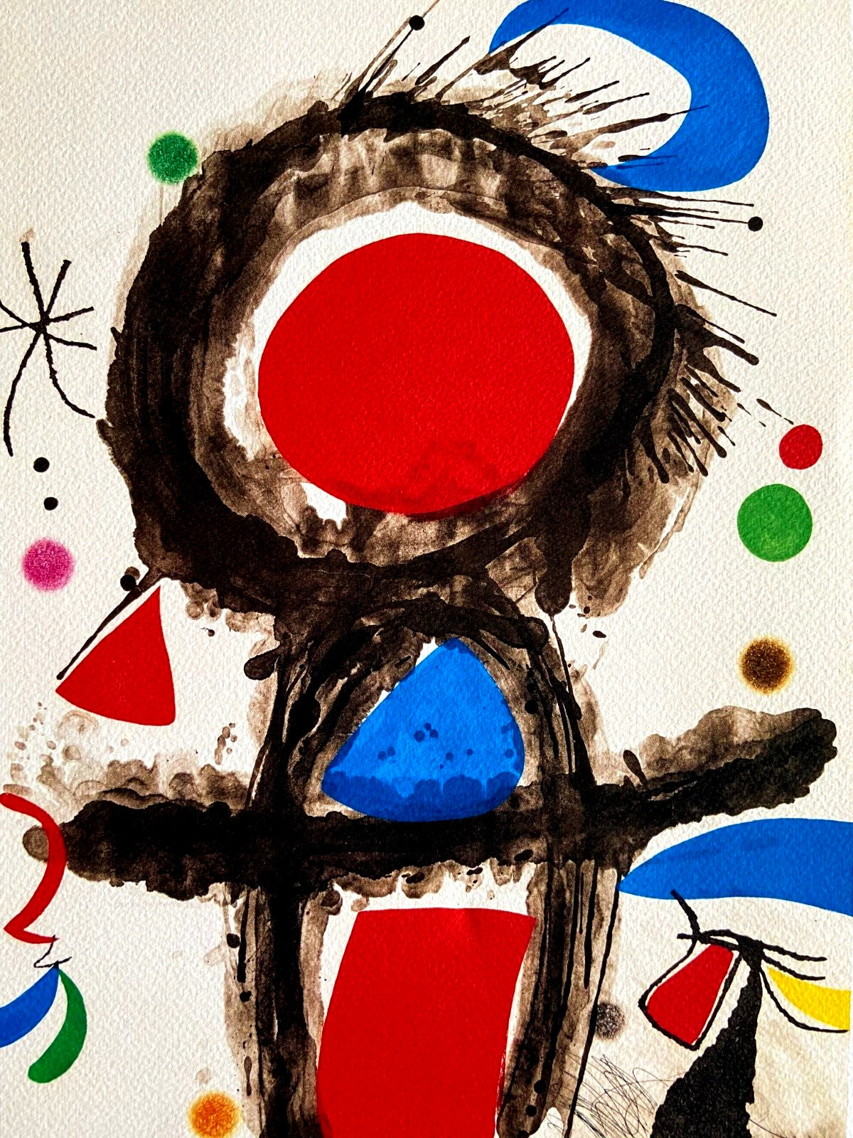 Joan Mir 'Pico De La Mirandola' Lithograph Signed Op Numbered In Pencil