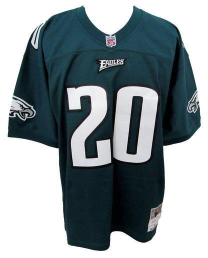 Brian Dawkins Signed Eagles Mitchell & Ness Green